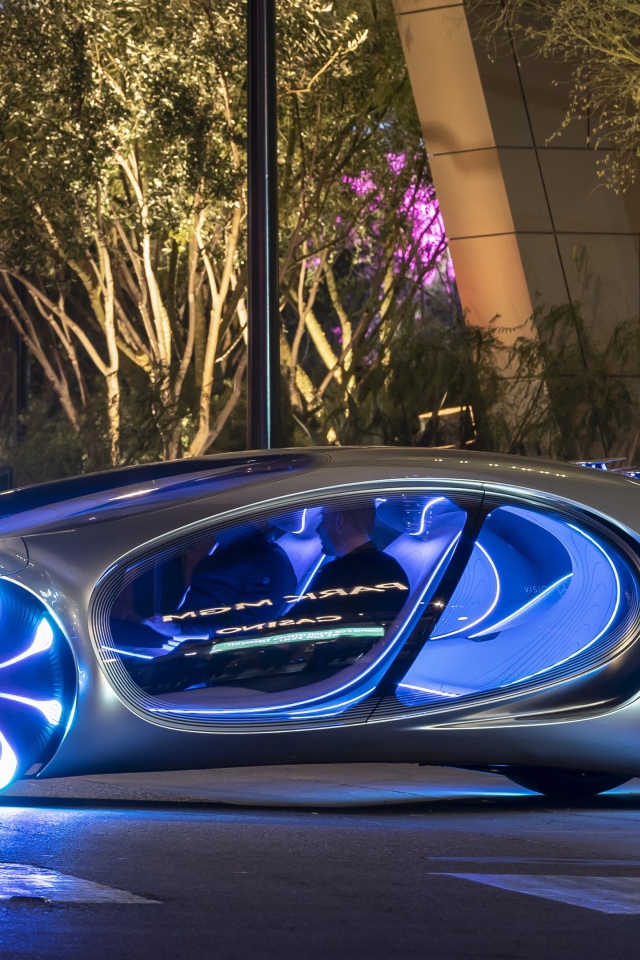Неоновый автомобиль  Mercedes-Benz VISION AVTR, 2020 года в городе