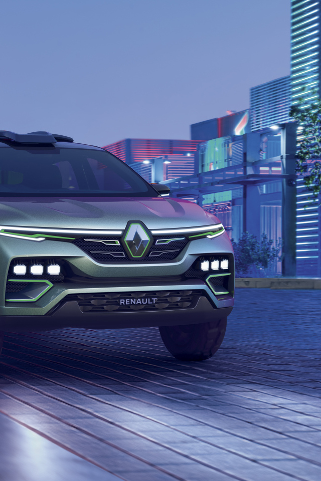 Внедорожник Renault Kiger 2021 года ночью