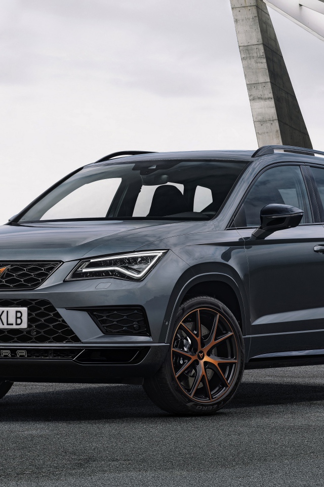 Автомобиль Seat Cupra Ateca у здания