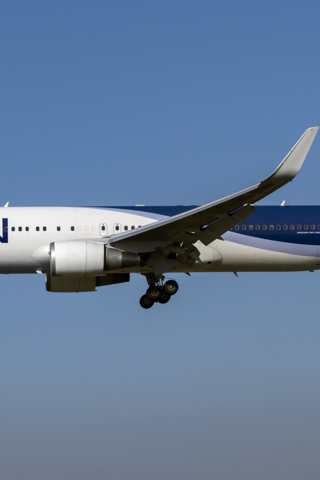 LATAM passenger Boeing 767-300W in the sky