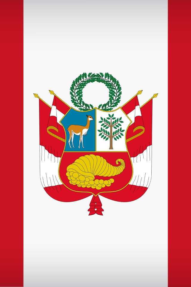 Красно-белый флаг Перу с рисунком