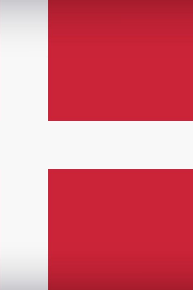 Красно -  белый флаг Дании 