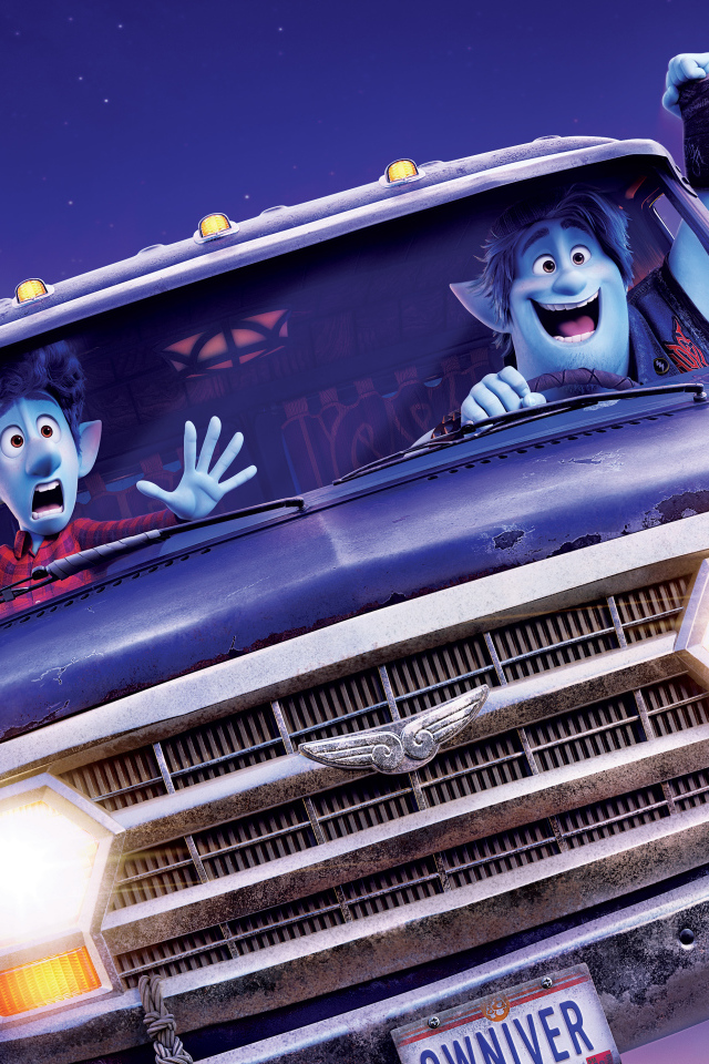 Cartoon characters Forward in the car, 2020