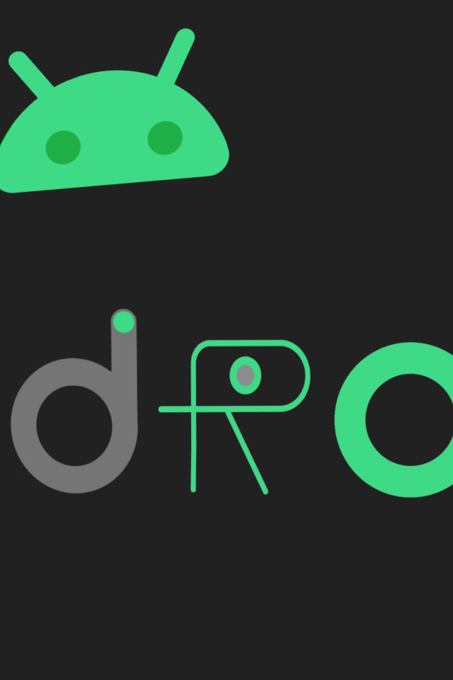 Надпись android на сером фоне