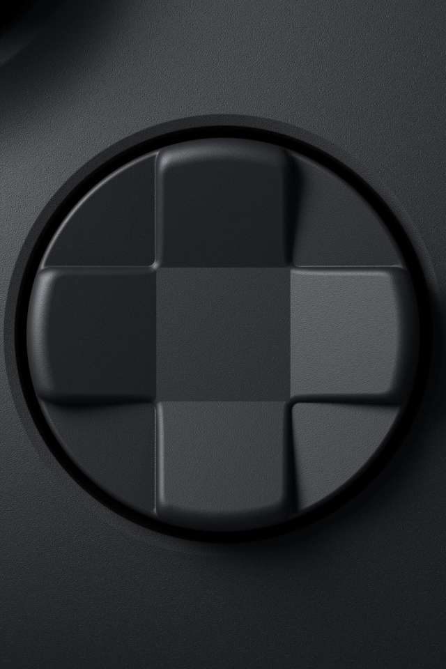 Black Xbox Series X controller close up