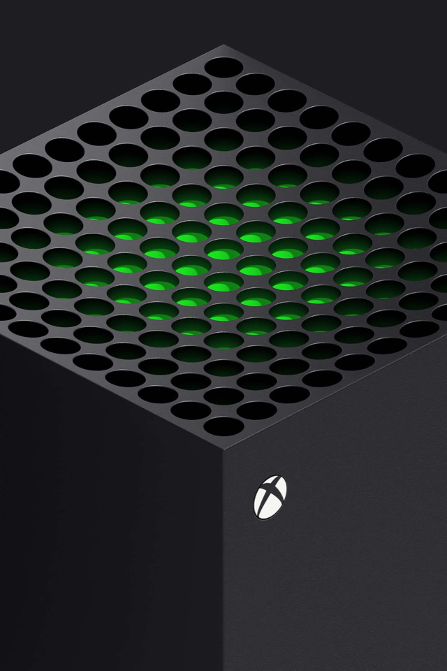 Black Xbox Series X with green middle