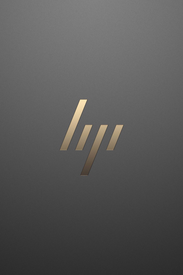 Значок hp на сером фоне