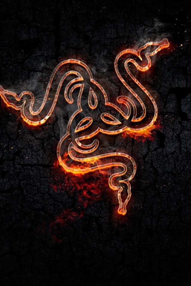 Огненный логотип ROG Forged на черном фоне