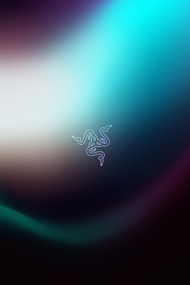 Логотип Razer  на неоновом фоне