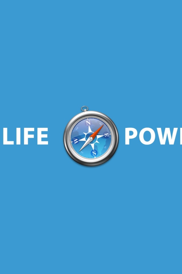 Логотип браузера safari на голубом фоне