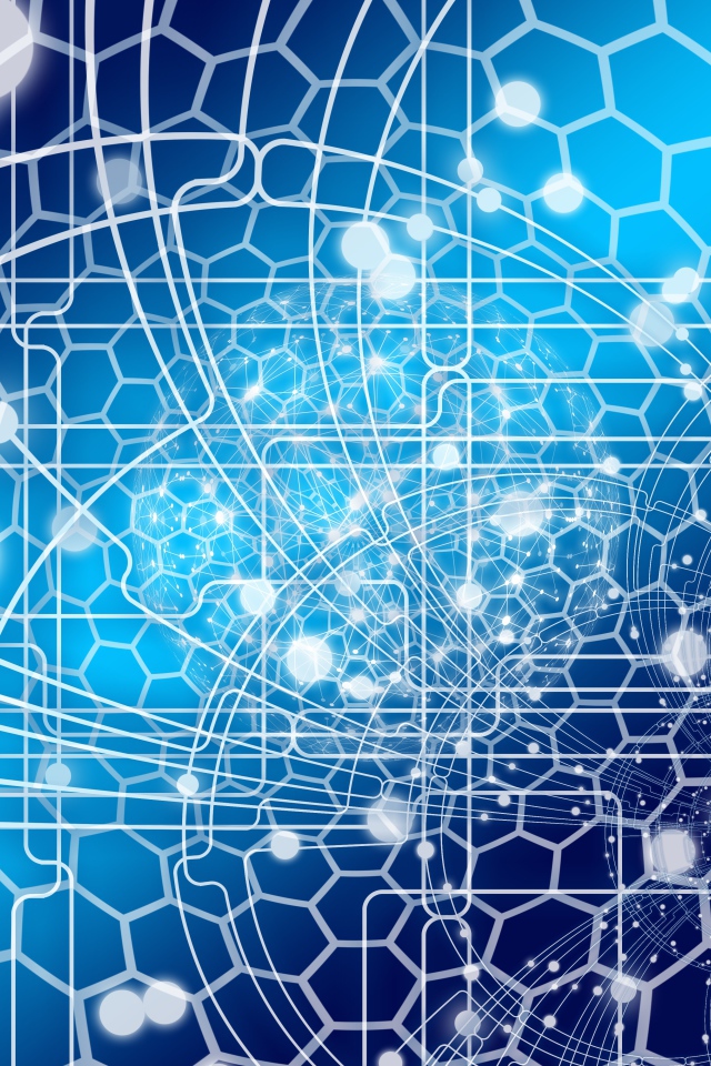 Векторная интернет паутина в неоновом свете