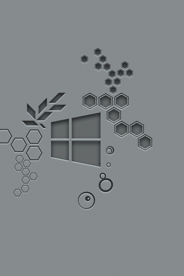 Значок Windows 10 на сером фоне 