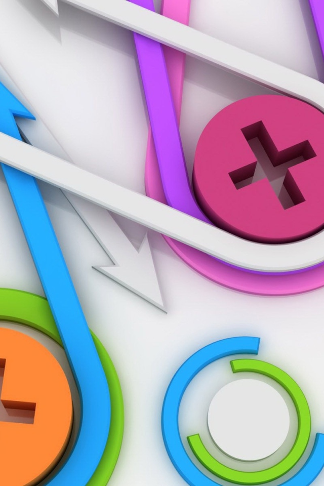 Стрелки и знаки на белом фоне