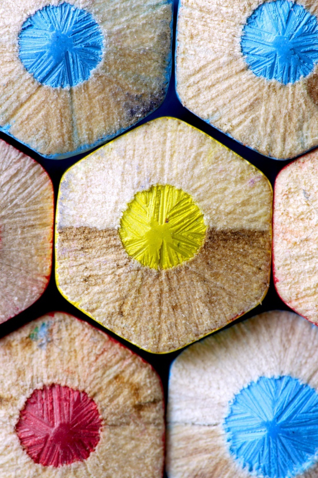 Разноцветные карандаши крупным планом