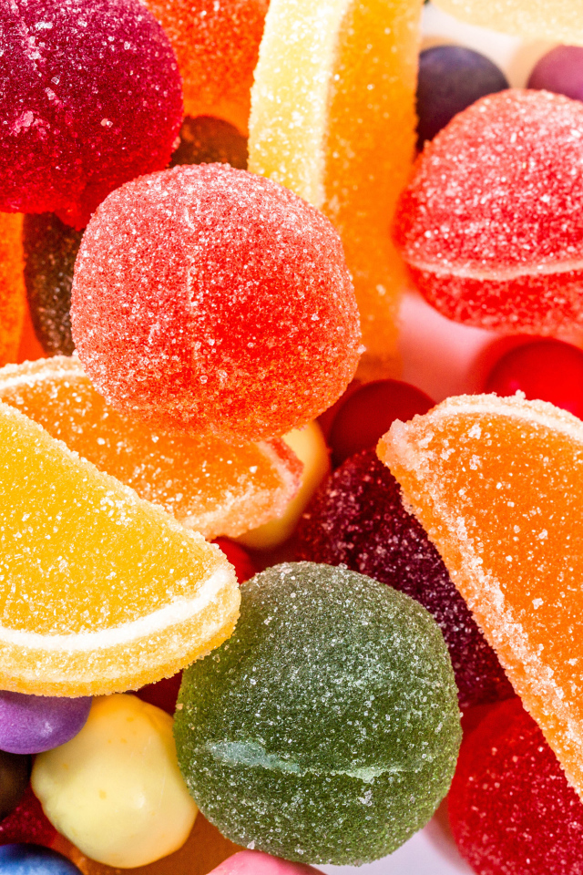 Разноцветный сладкий мармелад крупным планом