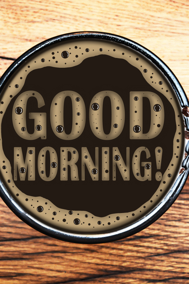 Надпись Доброе утро на кофейной пенке 