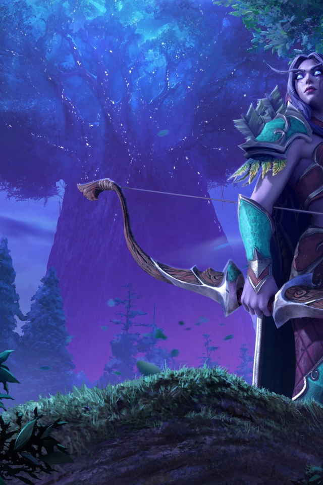 Девушка эльф, компьютерная игра Warcraft III: Reforged, 2020