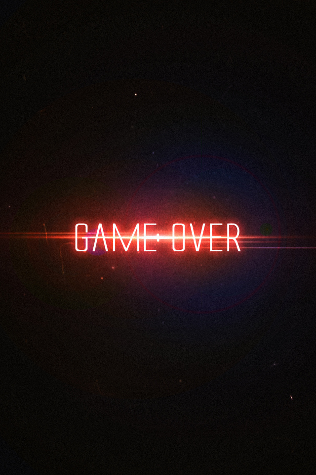 Надпись Game Over на черном фоне