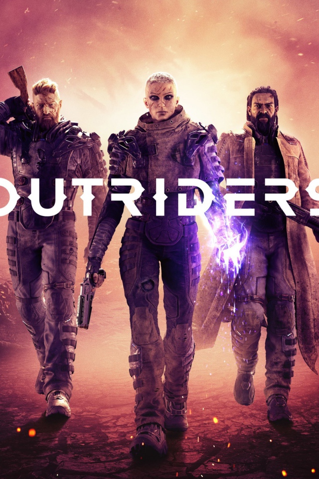 Постер новой компьютерной игры Outriders, 2020