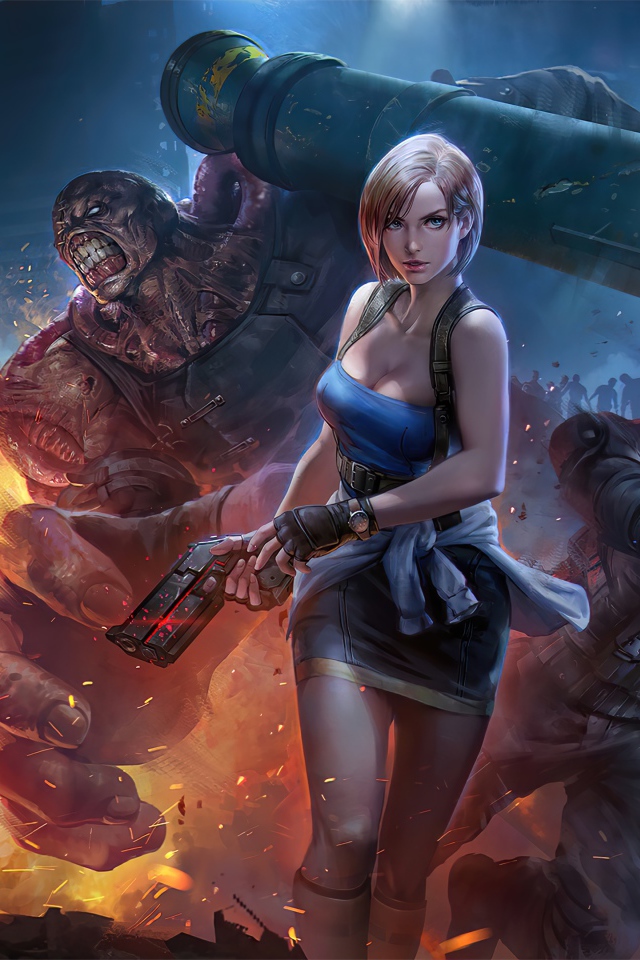 Кадр новой компьютерной игры Resident Evil 3, 2020 года