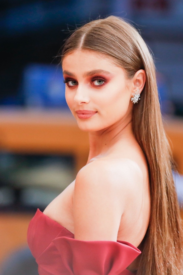 Длинноволосая американская модель Тейлор Хилл