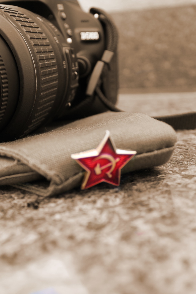 Пилотка и фотоаппарат для защитника на 23 февраля День защитника отечества