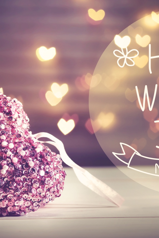 Большое розовое сердце на 8 марта