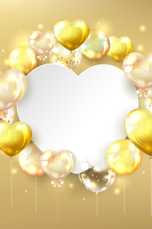 Белый фон с сердечками для поздравления 