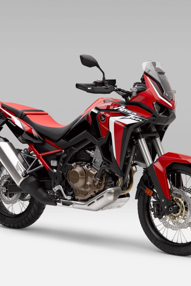 Motorcycle Honda CRF 1000 D, 2020 on a gray background
