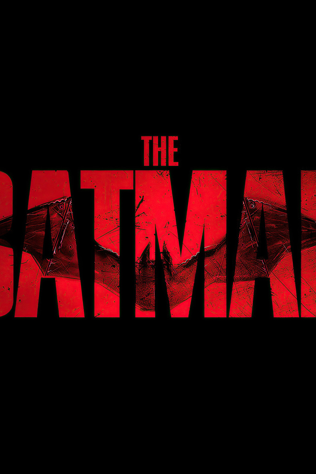 Логотип фильма Бэтмен на черном фоне