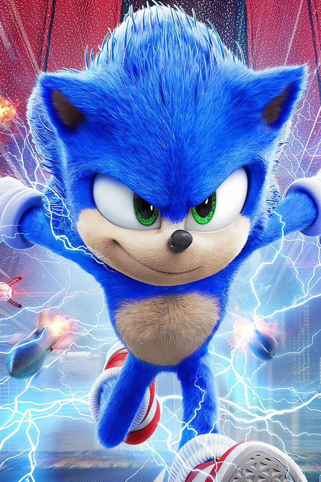 Голубой еж, персонаж мультфильма Соник в кино 