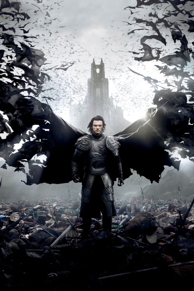 Мужчина Дракула на побоище 