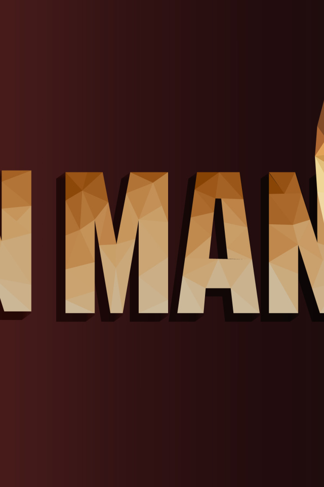 Персонаж Железный человек на красном фоне