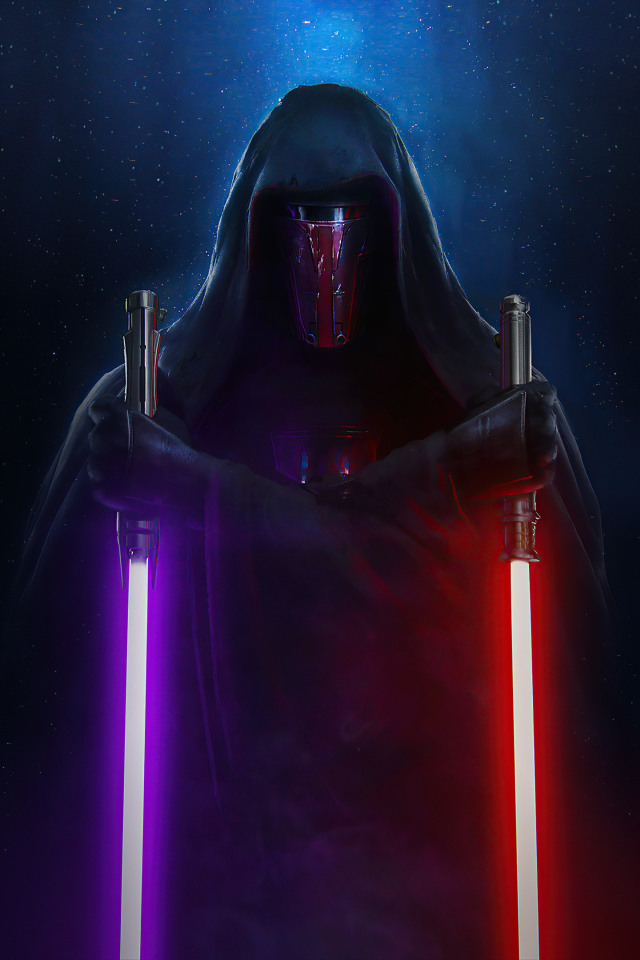 Персонаж Реван с лазерными мечами, фильм Звездные войны