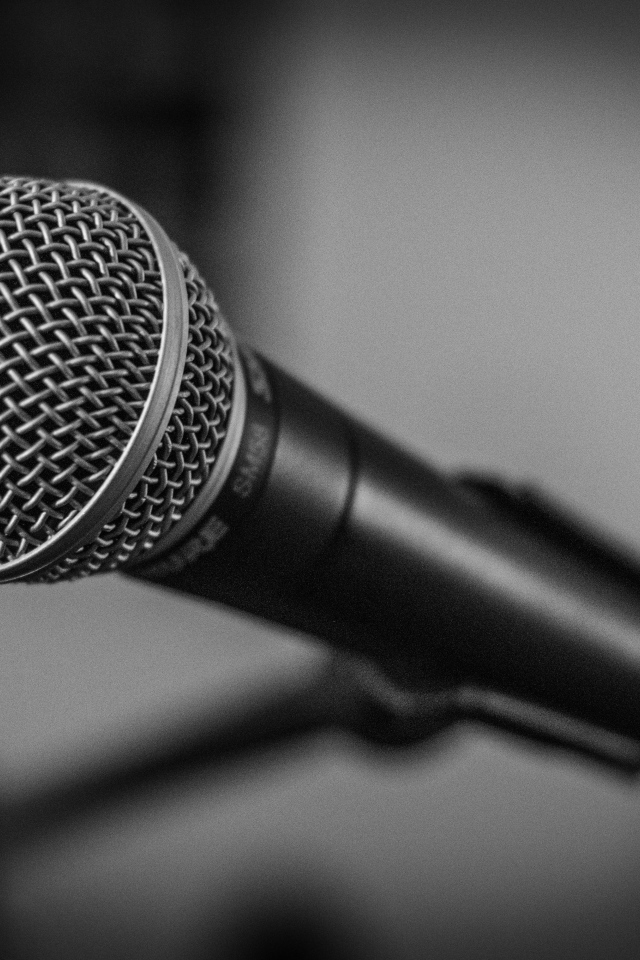 Микрофон SHURE SM 58 на стойке