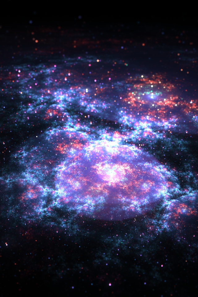 Вид на бескрайний ночной космос 