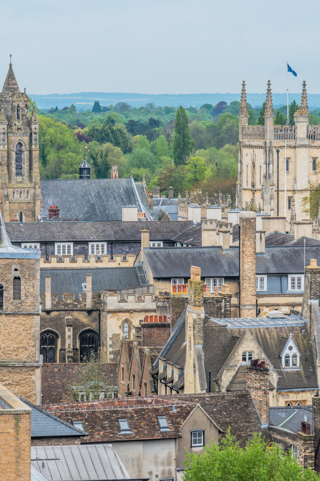 Старинный город в Англии вид сверху 