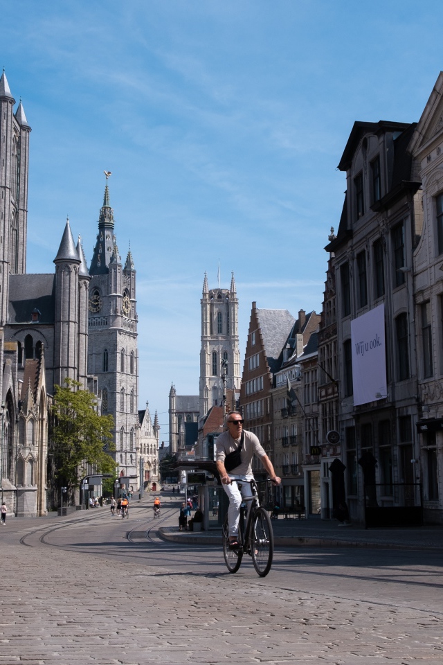Дома в готическом стиле в городе Гент, Бельгия