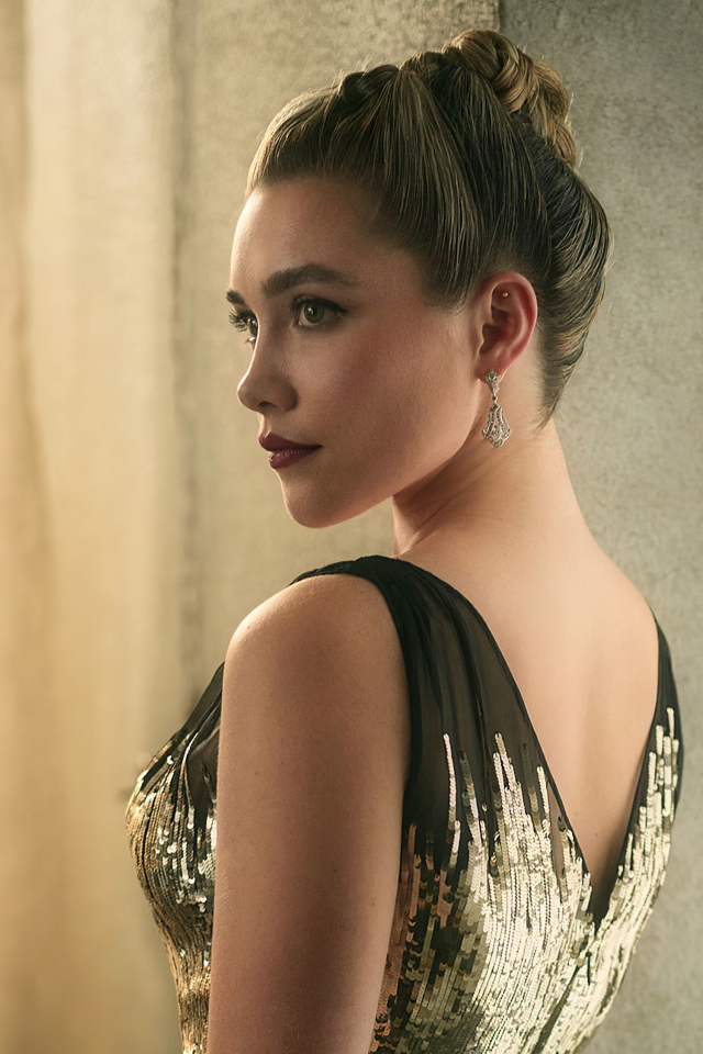 Британская актриса Флоренс Пью с красивой прической