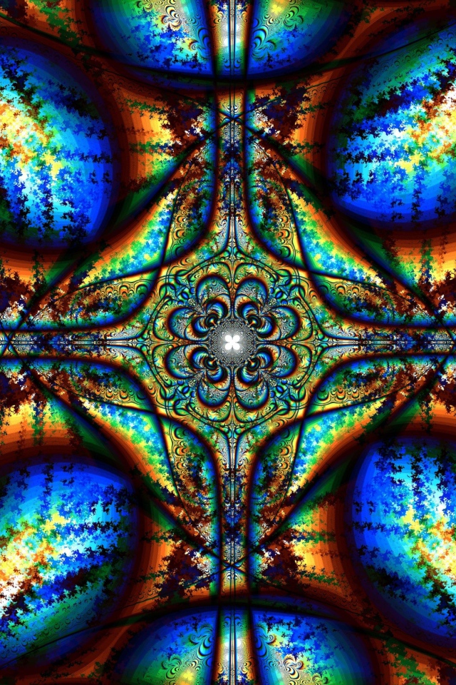 Красивый абстрактный  рисунок с калейдоскопа 