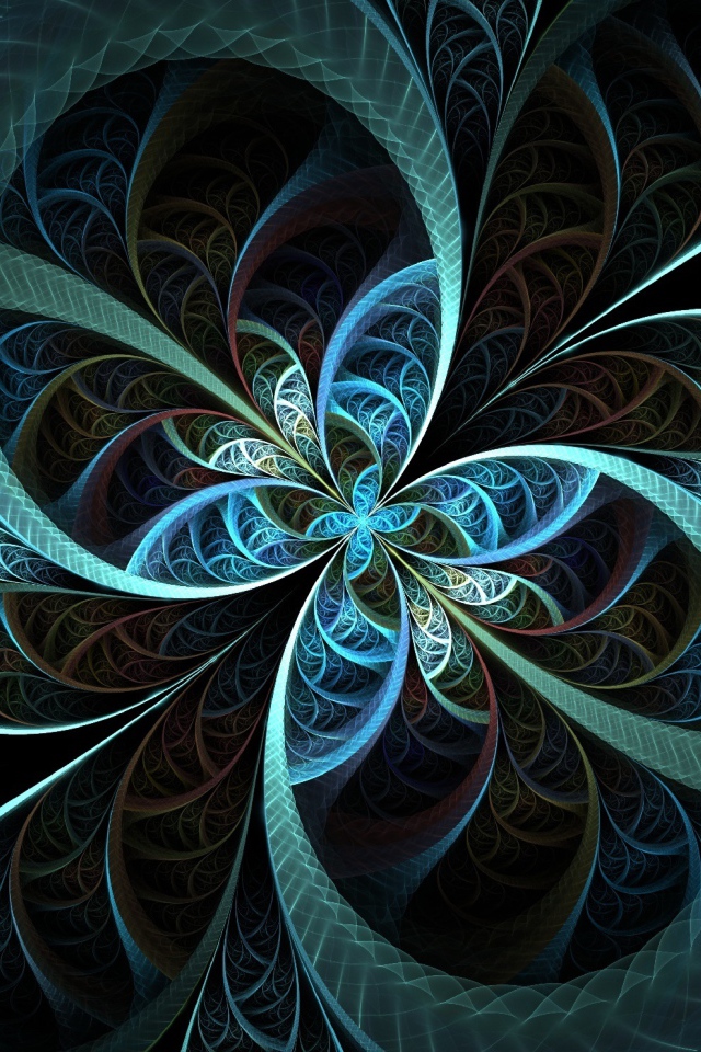 Красивый абстрактный узор на черном фоне