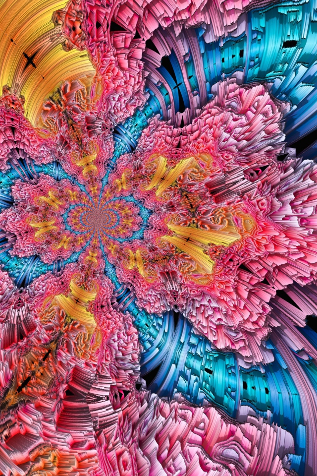 Красивый абстрактный узор с разноцветными вставками 