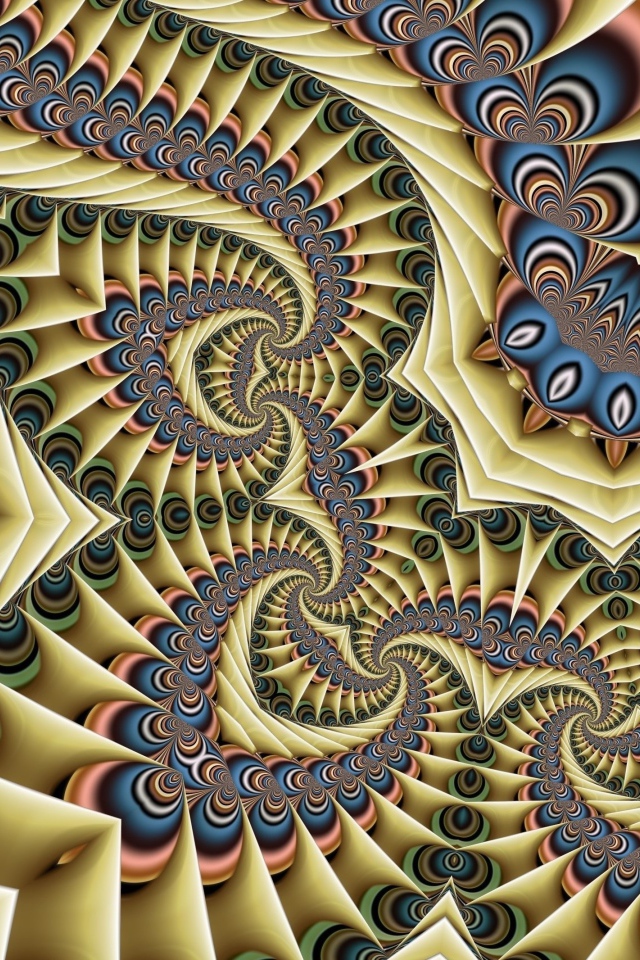 Красивый фрактальный узорный рисунок 