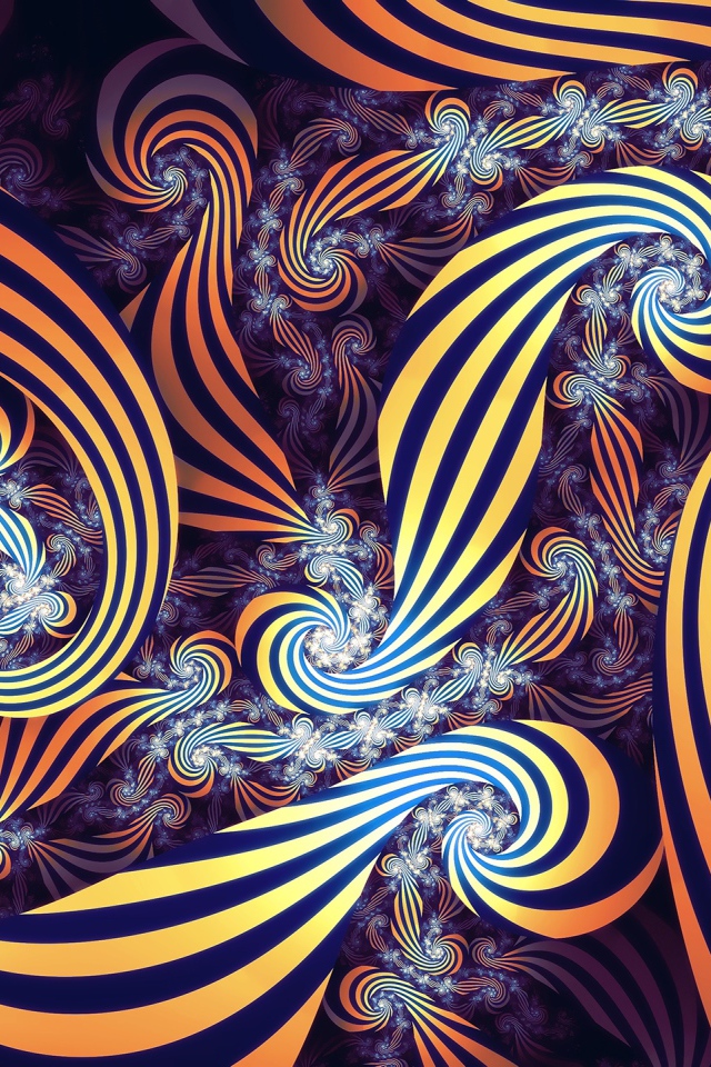 Красивый фрактальный рисунок с полосками