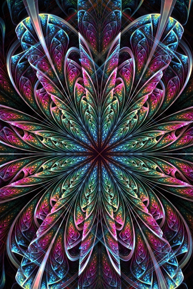 Beautiful fractal wavy flower