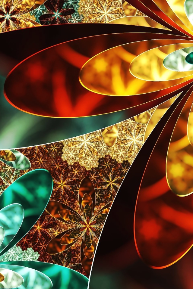 Красивые необычные абстрактные цветы 