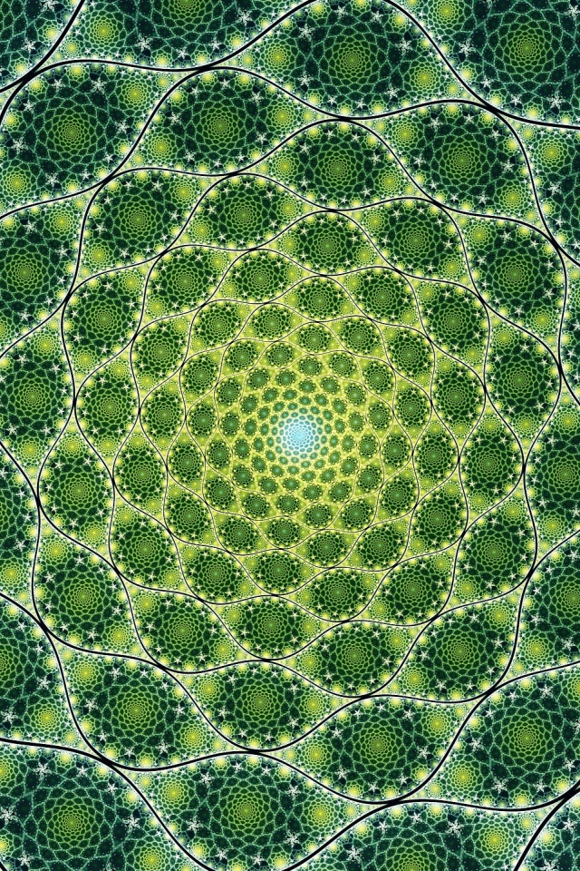 Красивый необычный зеленый узор