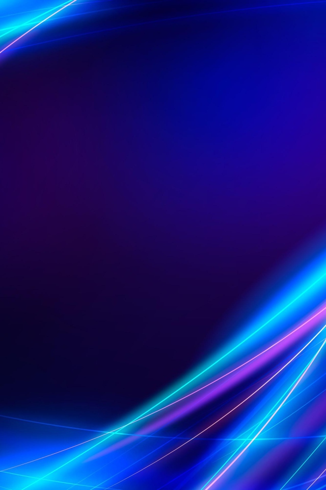 Яркие неоновые линии на синем фоне 