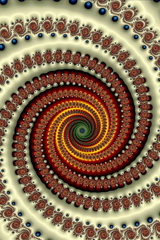 Коричневая градиентная спираль 