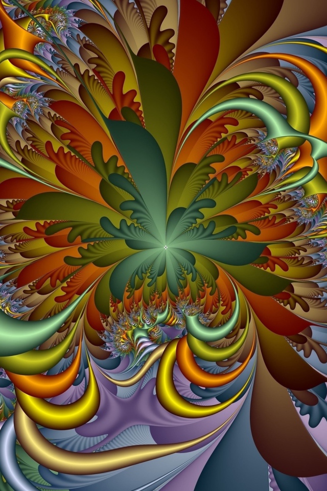 Фрактальный рисунок с необычным узором